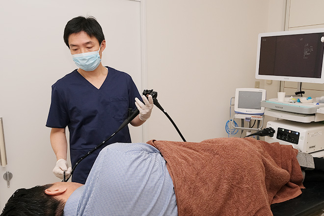 胃カメラ・上部内視鏡検査の様子